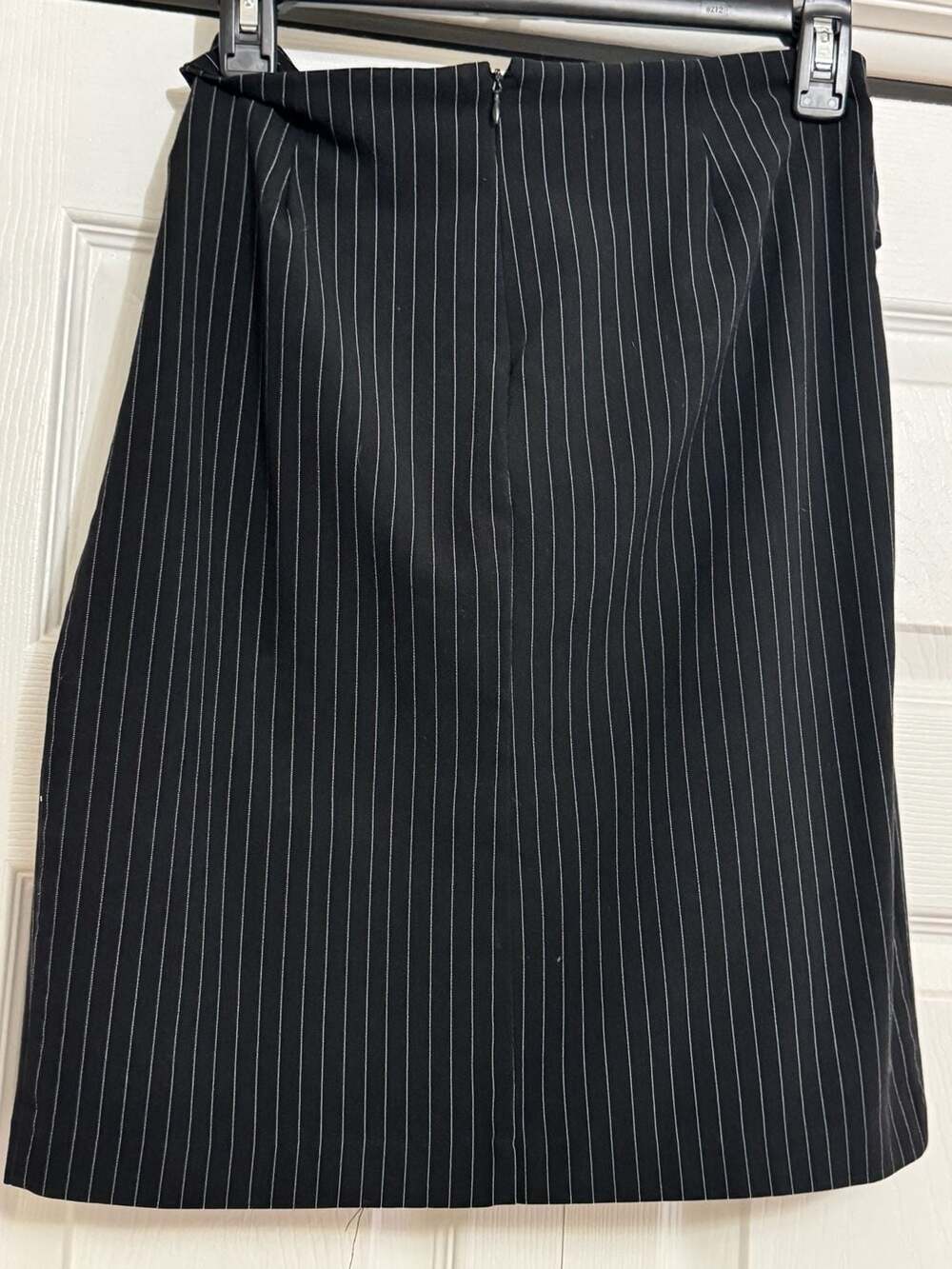 Lola Black Pinstripe High-Waisted Belted Pencil Skirt - Picture 2 of 4